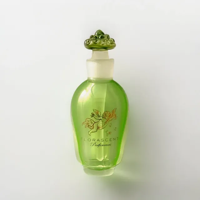 Florascent Kristall Flakon parfumeflakon grøn håndlavet