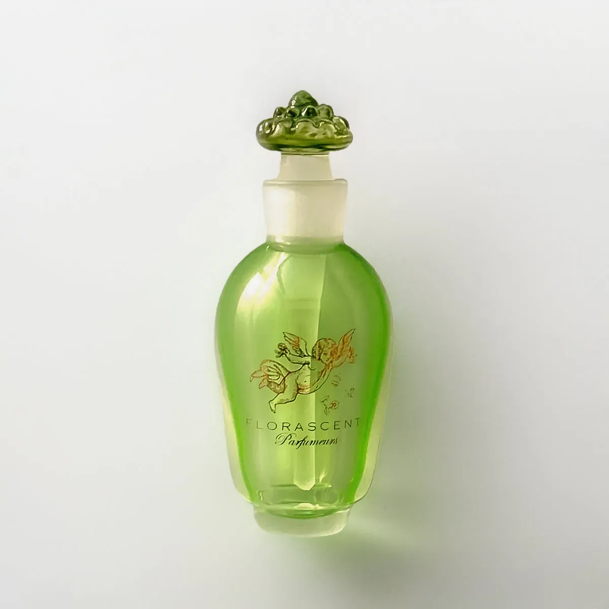 Florascent Kristall Flakon parfumeflakon grøn håndlavet