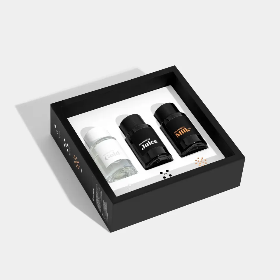 Commodity Scent Space Mini Trio parfumesæt 3x7,5 ml Gold Juice Milk