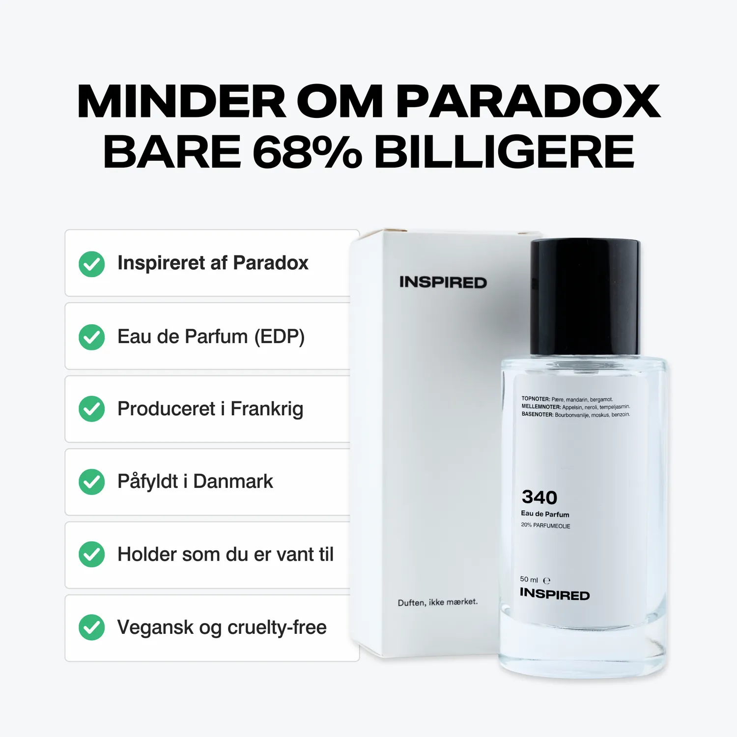 Inspired Parfume 340 parfume til kvinder - pære vanilje