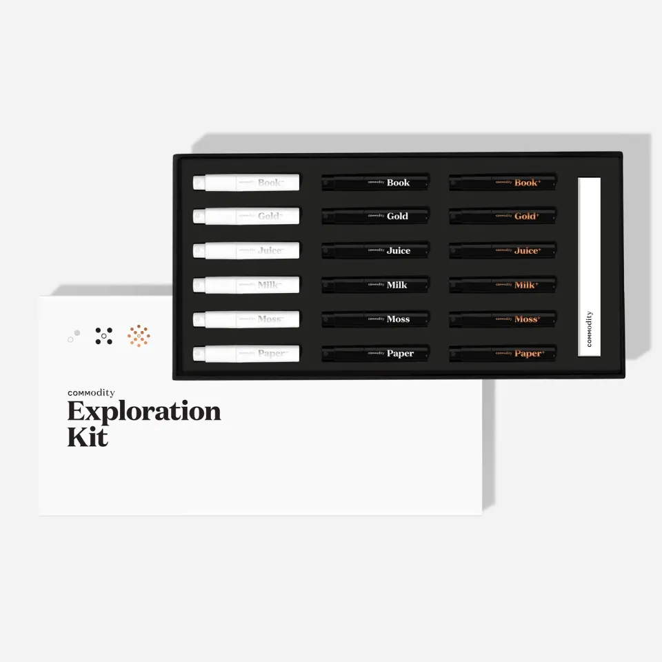 Commodity Exploration Kit prøvesæt 3 kollektioner Personal Bold
