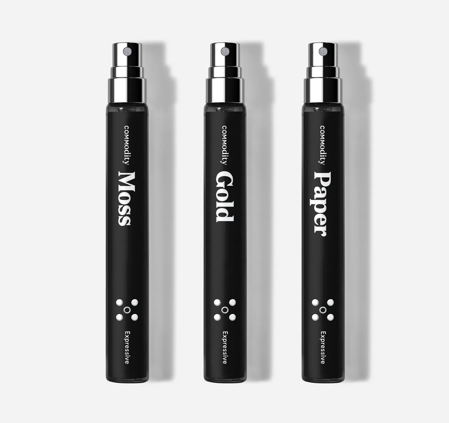 Commodity Ash's Travel Trio prøvesæt 3x10 ml lagdeling
