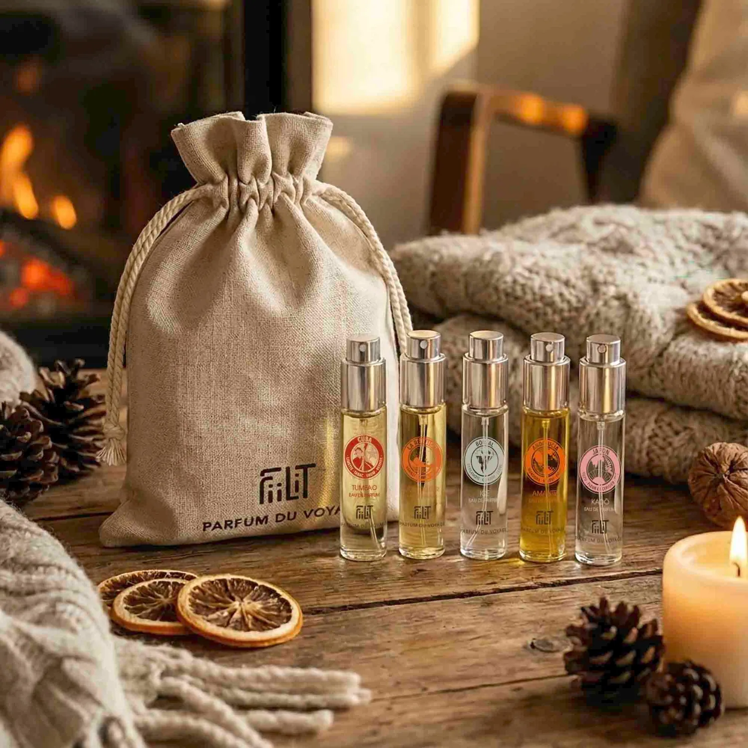 FiiLit Pouch of Senses rejsesæt 11ml genopfyldelig frisk