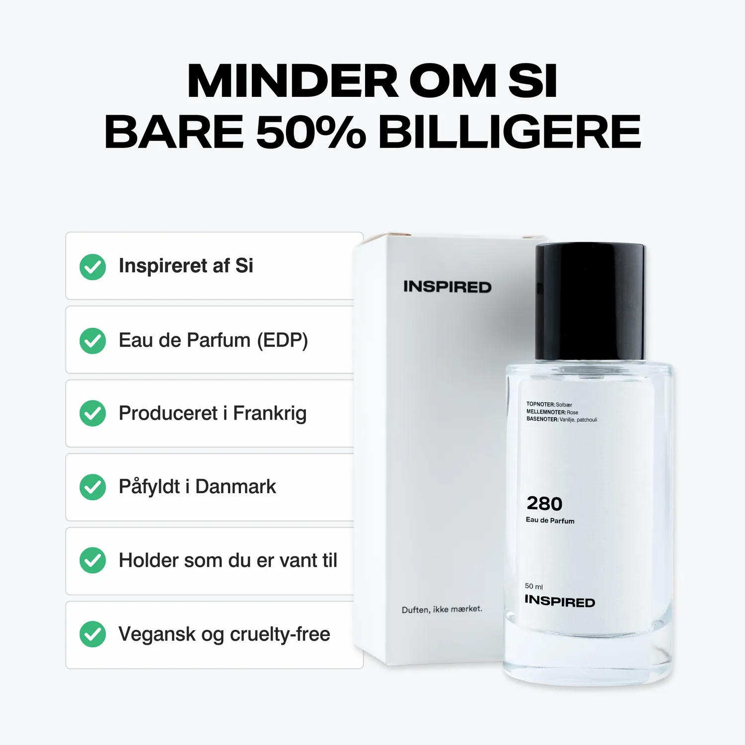 Inspired Parfume 280 dameparfume – solbær og vanilje