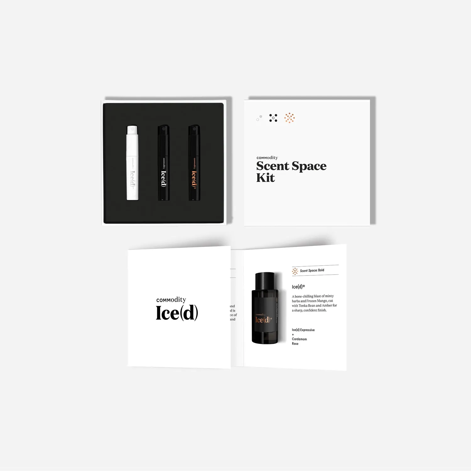 Commodity Ice(d) Scent Space prøvesæt 3 varianter frisk