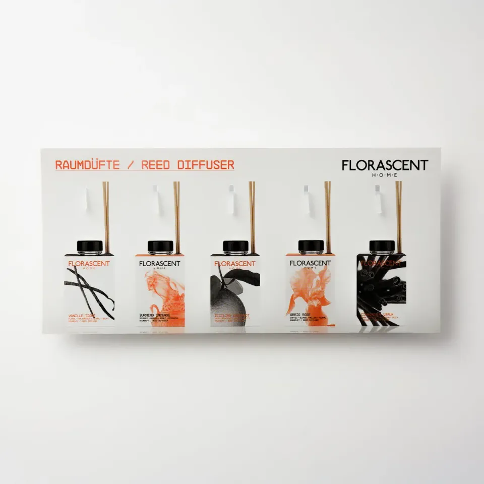 Florascent The Cubes rumduft prøvesæt 5 stk træ