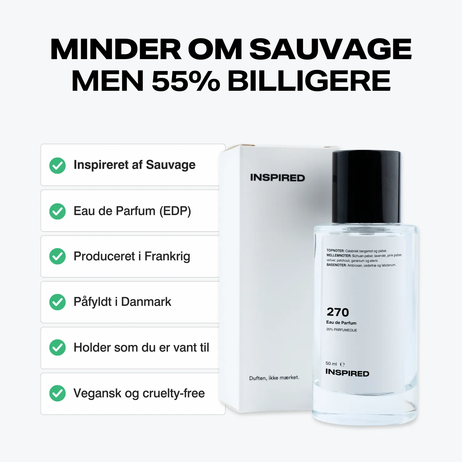 Inspired Parfume 270 Sauvage parfume til mænd – krydret