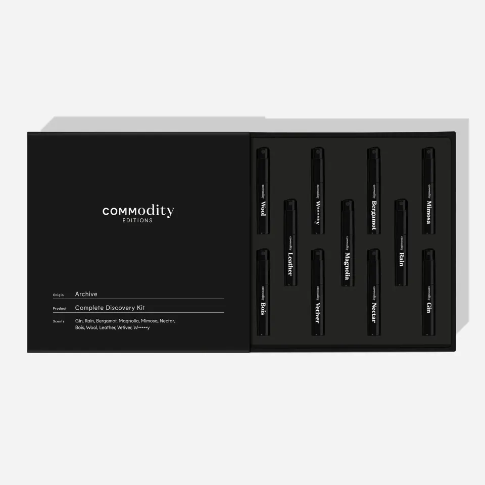 Commodity Archive Complete Discovery Kit prøvesæt 11 dufte Rain Wool