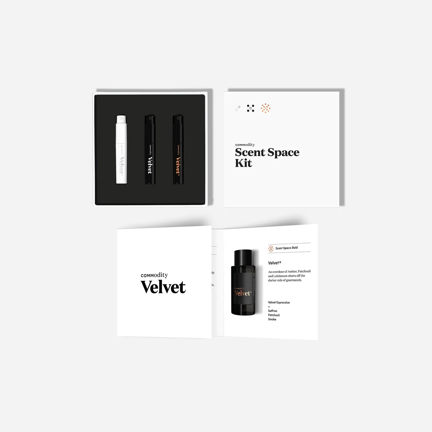 Commodity Velvet Scent Space prøvesæt 3 stk rav